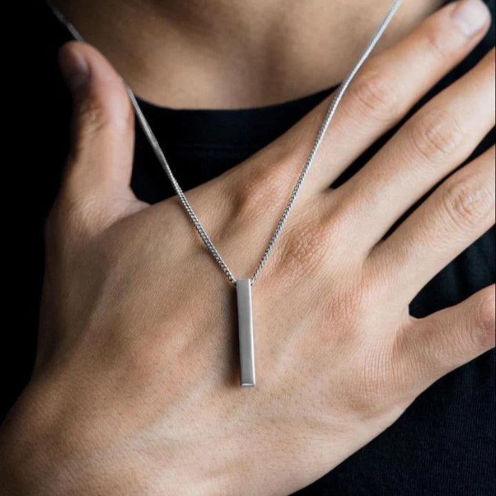 Customize Name Engraved 4d Bar Necklace