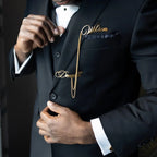 Stylish Name Brooch With Chain