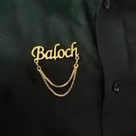 Stylish Cast Name Brooch With Chain