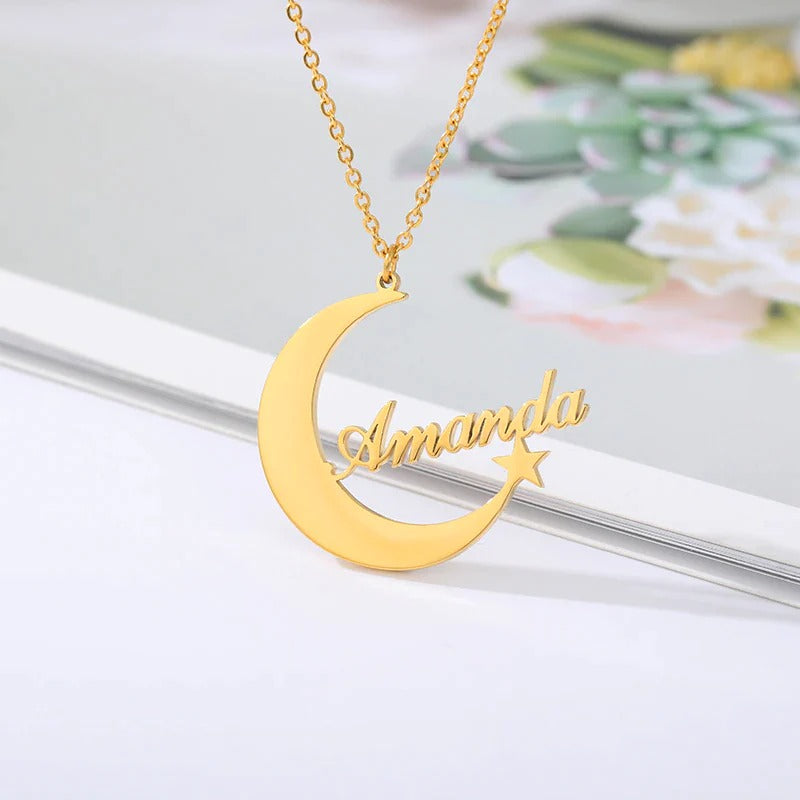 Customized Necklace With Moon